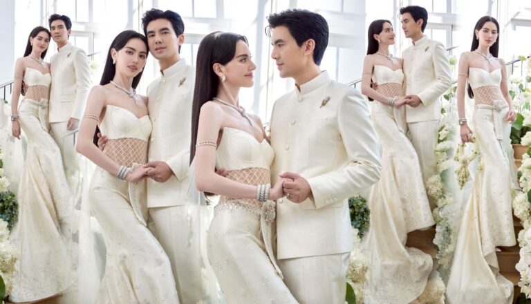 ส่องภาพเบื้องหลังชุดแต่งงานไทยประยุกต์ของบ่าวสาวป้ายแดง ใหม่ ดาวิกา-เต๋อ ฉันทวิชช์ จากแบรนด์ วนัช กูตูร์