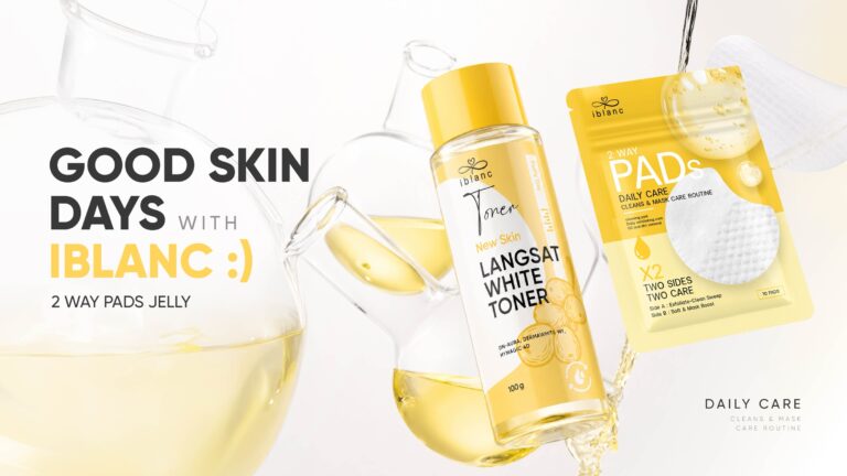 Iblanc Langsat White Toner x iblanc 2 Way Pads คู่หูบำรุงผิว ชุ่มชื้นครบ จบในคู่เดียว