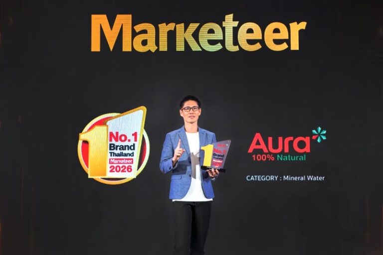 ออรา ตอกย้ำความเป็นผู้นำตลาดน้ำแร่ธรรมชาติ คว้ารางวัล “Marketeer No.1 Brand Thailand 2026” ต่อเนื่องปีที่ 5
